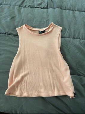 Volcom Peach Ribbed Crop Tank